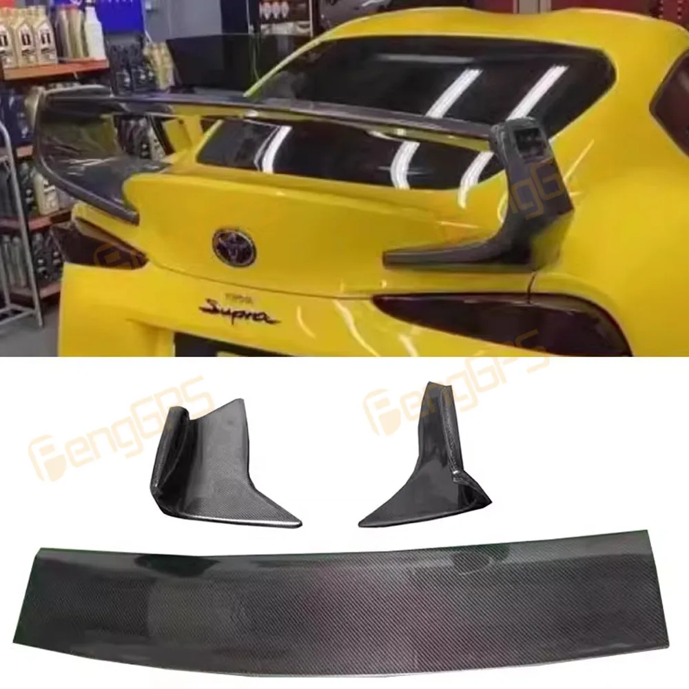 

For Toyota Supra A90 MK5 Bull Demon ST Model Modified Three-Stage Carbon Fiber Rear Wing Spoiler Car Accessories