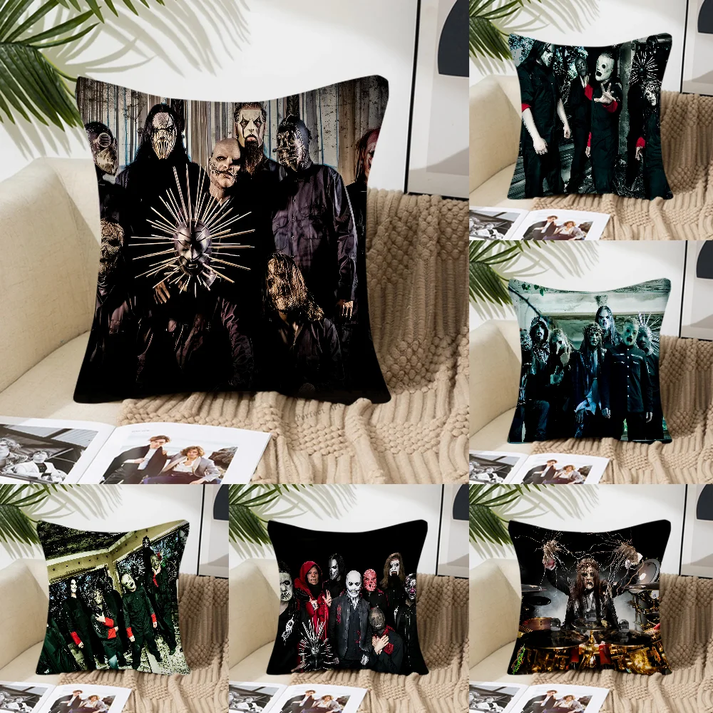 Band S-slipknot-t Rocks Pillow Case Square Pillow Bedroom Sofa Leisure Comfort Cushion Car Living Room Home Decoration