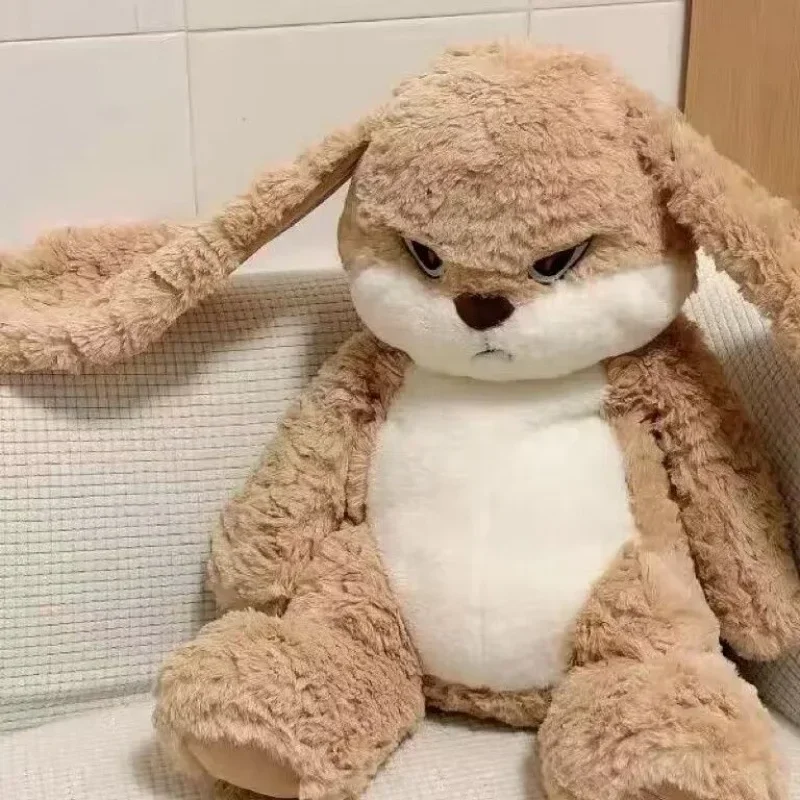 Nuovo 35-65cm Kawaii Anger Bunny peluche orecchio lungo peluche simpatico animale morbido farcito natale bambini regali per feste di compleanno