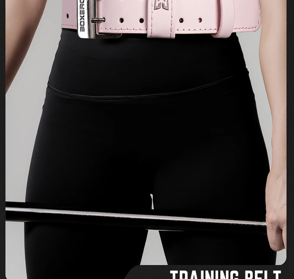 Gewichthebergürtel für Frauen, 10 cm Breite, Fitnessstudio, Fitness, Kniebeugengürtel, Rückenstütze, Powerlifting, Cross-Training, Trainingsgürtel, Rosa – Detail 2