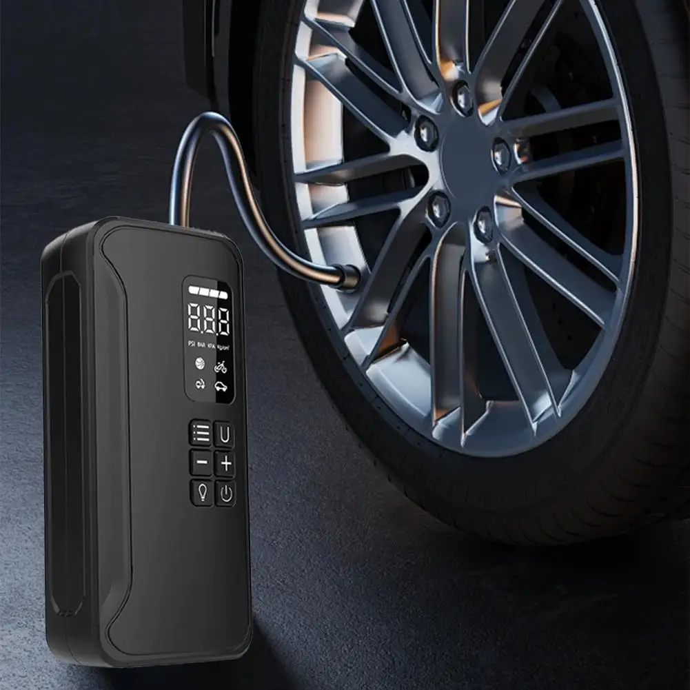 

Vehicle-mounted Air Pump Portable Automatic Charging Pump Tire Inflator Stop Digital Motorcycle Air Pump Display Tire Bicyc Q9P7