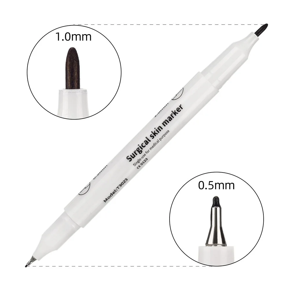 5 مجموعات من أقلام الحواجب ذات الأطراف المزدوجة لوازم الوشم أقلام مكياج دقيقة لمسطرة الوجه