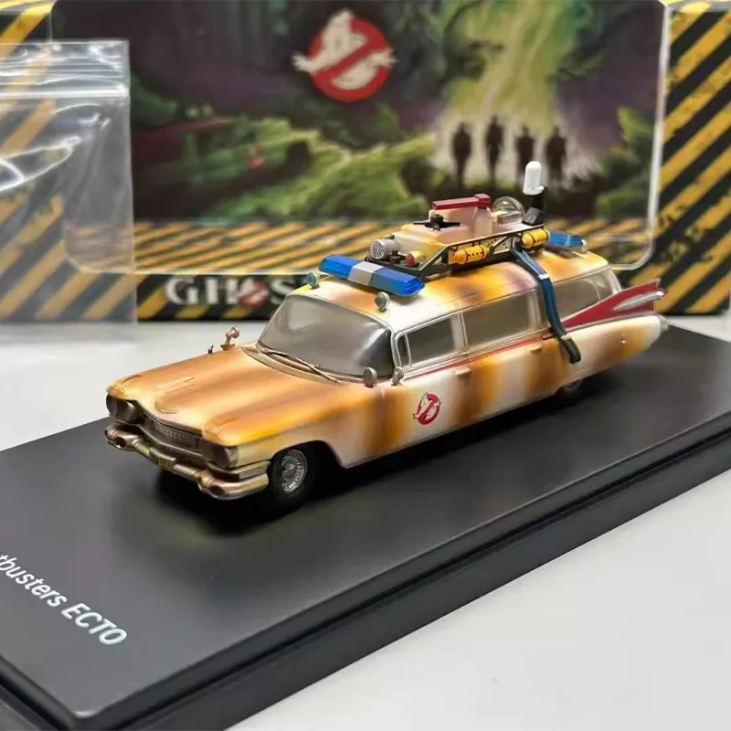 

Diecast Original 1:64 Scale ECTO-1 Alloy Model Simulation Classic Decoration Hobbies Souvenirs Gifts Collection Static Display