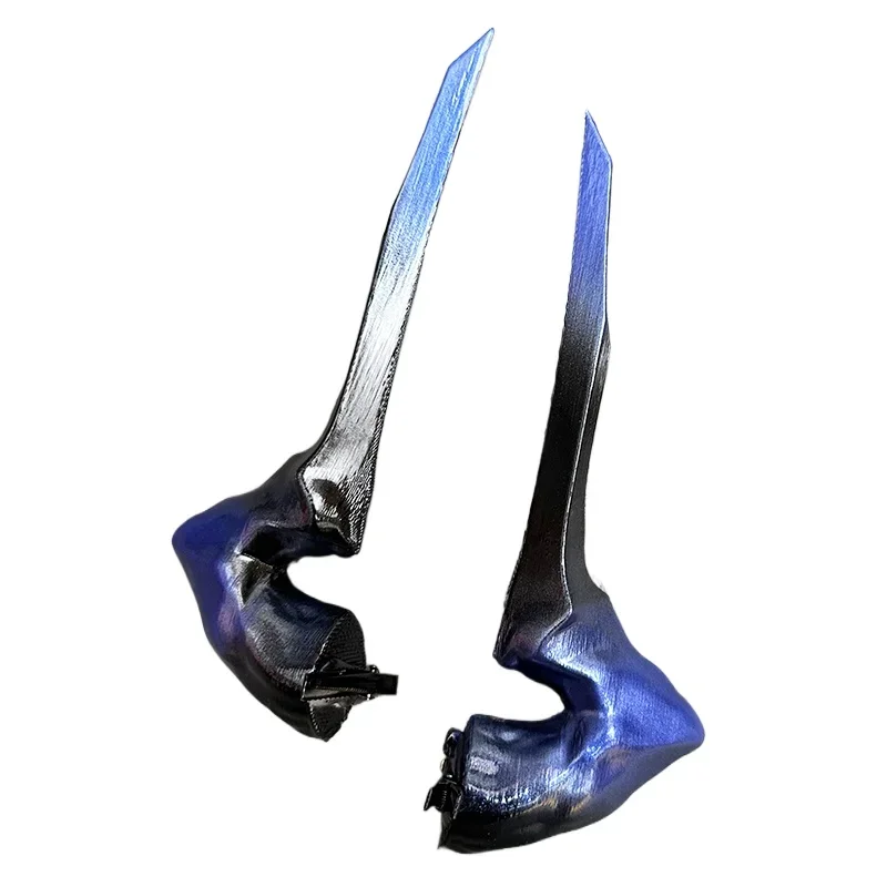 Liskarm Horns Arknights Cosplay Props Gradient Devil Horns Headwear Head Clips Halloween Chrismas Party Accessories