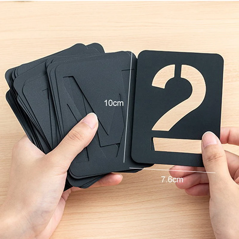 42PCS Number Alphabet Stencil Wall Art Hollow Stencil Embossing Stencil Alphanumeric Symbol Sign Craft Hollow Embossing Template
