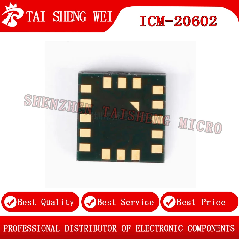 2PCS Brand New ICM-20602 Print 162 LGA-16 3 Axis Acceleration 3 Axis Gyroscope 6 Axis Attitude Sensor