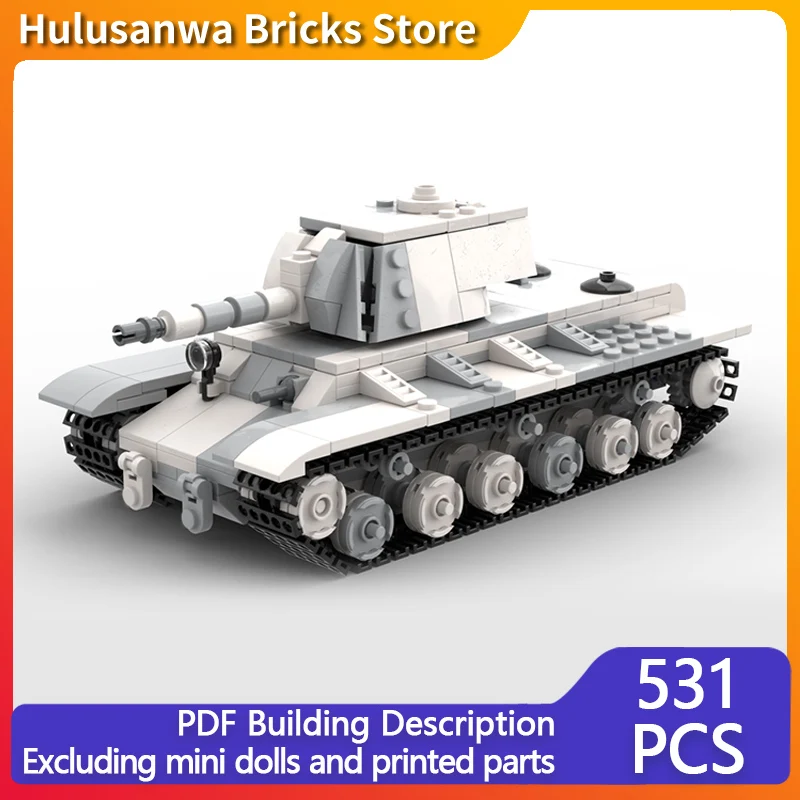 

KV-1 Russian Military Tanks Model MOC Building Bricks War Equipment Modular Technology Gifts Holiday Assemble Children Toys