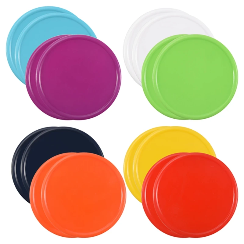 16 Pack Plastic Jar Lids - Colored Jar Caps 100% Compatible For Ball Kerr Wide Jars (Wide Mouth)