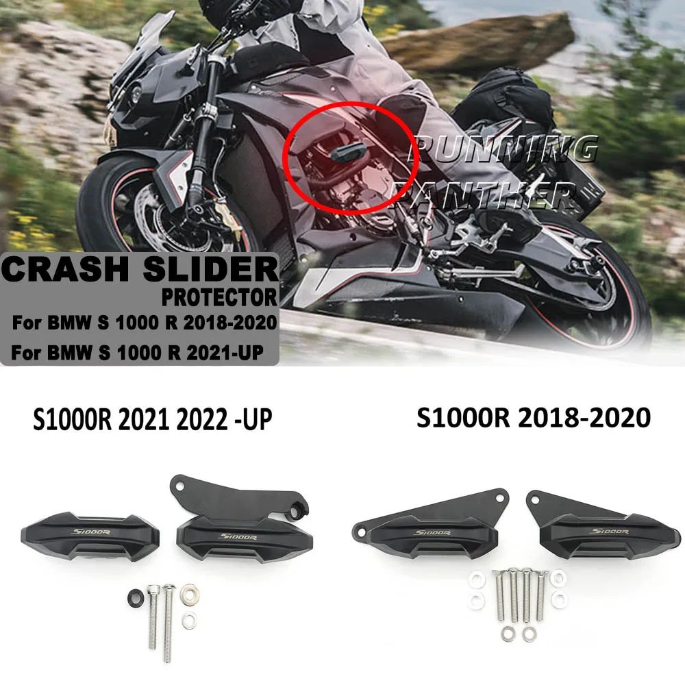 

NEW 2018-2020 Motorcycle Frame Sliders Pad Protector Guard Anti-Fall Glue Falling Protection Pads Set For BMW S1000R 2021 2022