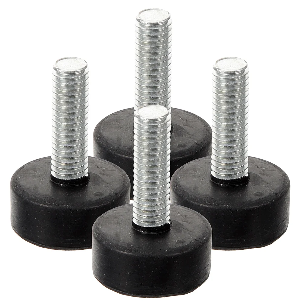 4 Pcs Table Legs Screw Adjustable Lathe Leg Furniture Wedge AntiSkid Pad Thread Type Levelling Feet Swivel Base Articulating Leg