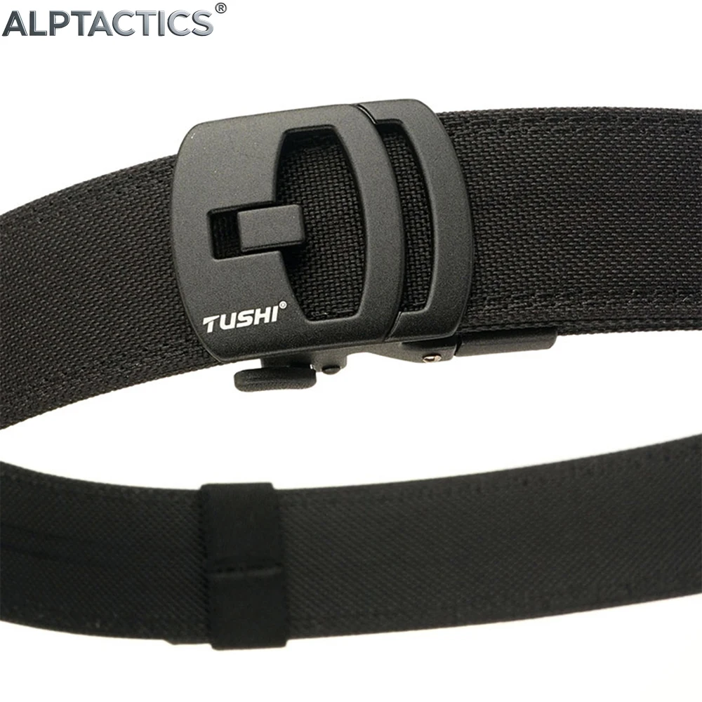 

Тактический ремень ALPTACTICS 3.8 для повседневного использования и тренировок, мужской, с двойным креплением, утолщенный, усиленный, двухслойный, для ношения оружия