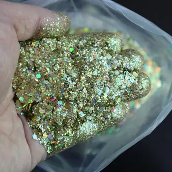 106 barev Velkoobchodní 1KG šestiúhelníkové holografické robustní třpytivé tipy na nehty, objemové třpytivé práškové vločky, třpytivé třpytky, pryskyřice, krystal 12 nejlepší prodej třpytky 1kg - №3