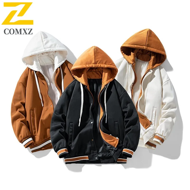 

​ Мужская повседневная рабочая куртка, уличное водонепроницаемое походное пальто, классическая свободная ветровка, дышащая дорожная куртка в американском стиле с капюшоном ​