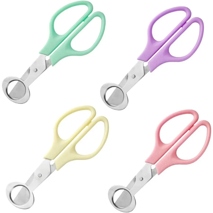 

4Pack Stainless Steel Quail Egg Cutter Scissors Quail and Pigeon Egg Cutter Tool Quail Scissors Opener Quail Egg Cracker for Ho