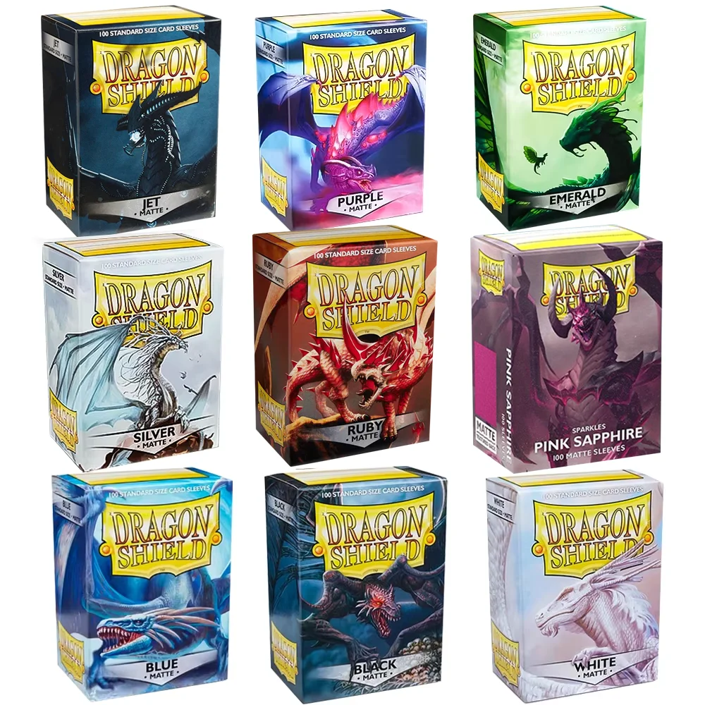 100 PCS/Box 66*91mm Multicolor Dragon Shield  Matte Cards Sleeve  Cover Cards Protector for PTCG/Star Cards/MGT