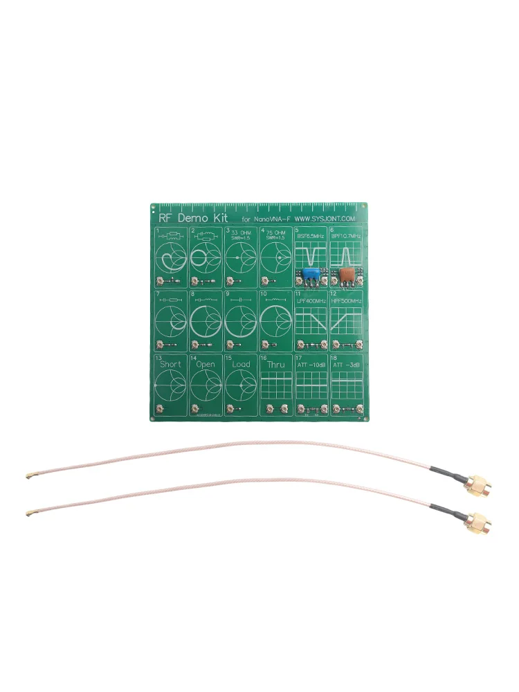 RF Demo Kit For NanoVNA Vector Network Analyzer Radio For Frequency Tester Filter Attenuator Board With Wires For Signal Testing