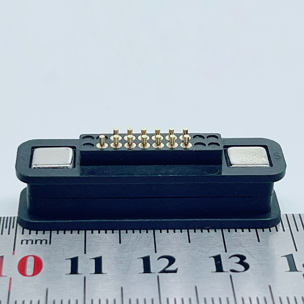 1 Paar 6P 7P 8P 9P 10P 11P 12P 13P 14P 16P 20P Magnetischer Pogo-Pin-Steckverbinder, versenkter, quadratischer, federbelasteter Stromkontakt, Sockel – Detail 11