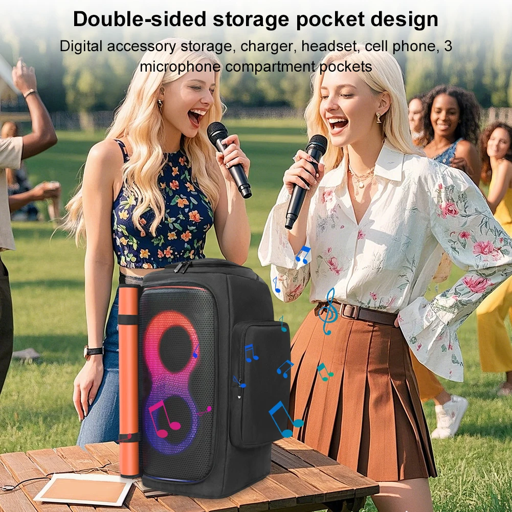 حافظة غطاء غبار لـ JBL Partybox 110/JBL Partybox Club 120 حافظة واقية مبطنة سعة كبيرة مكبر صوت يحمل حقيبة للتخزين