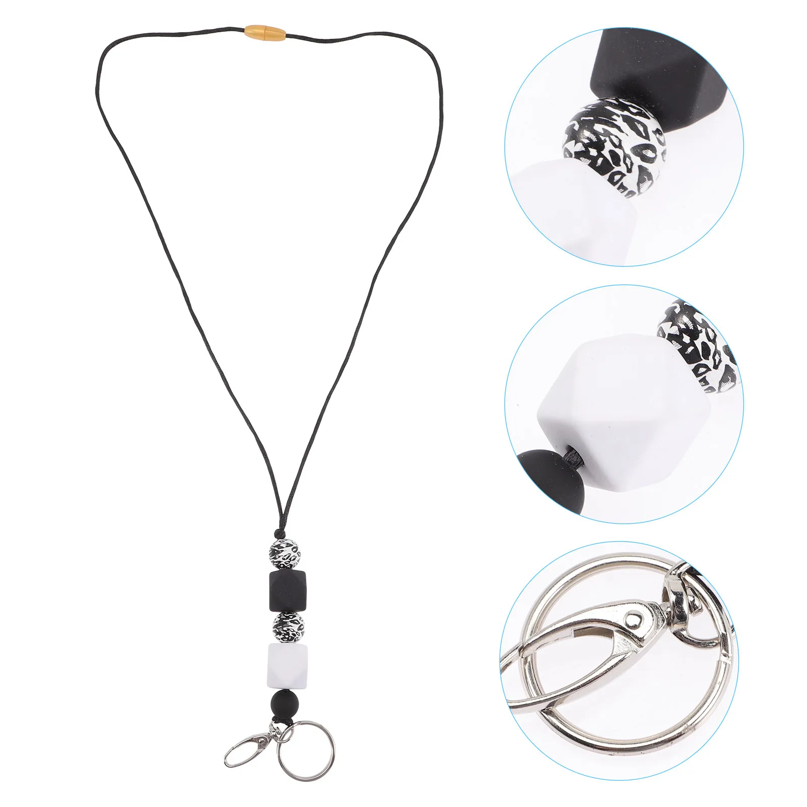 

Элегантный бейдж-держатель с бусинами на шнурке для студентов, медицинских работников, офисного персонала, для круизных карт и визиток