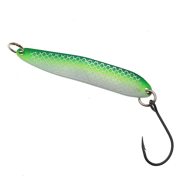 Luminous Metal Spoon 13g Hard Baits Spinner Bait Fishing Spoons Lure With Single Hook Jigging Fishing Lures