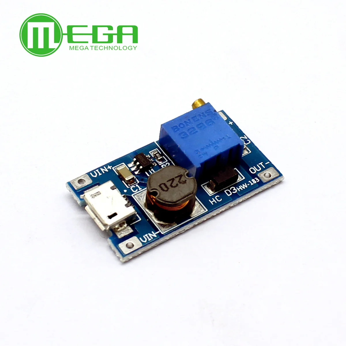 MT3608 2A Max DC-DC Step Up Power Module Booster Power Module For Arduino 3-5V to 5V/9V/12V/24V