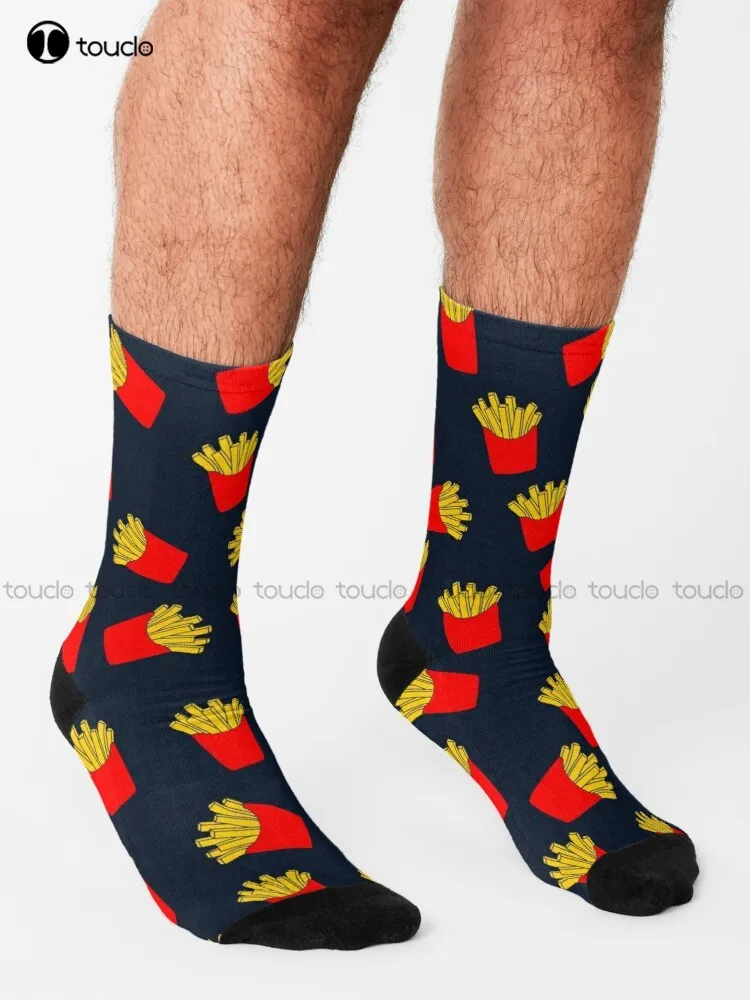 Cute Fries Socks Socks Harajuku Personalized Custom Unisex Adult Teen Youth Socks 360° Digital Print Gd Hip Hop Retro Colorful