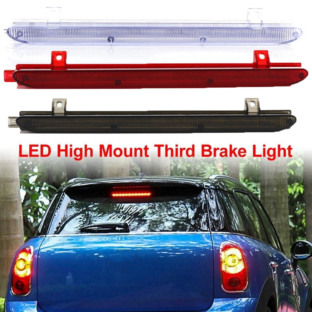 

Автомобильный светодиодный 3-й третий стоп-сигнал высокого уровня, черный, красный, белый объектив для Mini Cooper Hatchback R56 Countryman R60 2006-2016