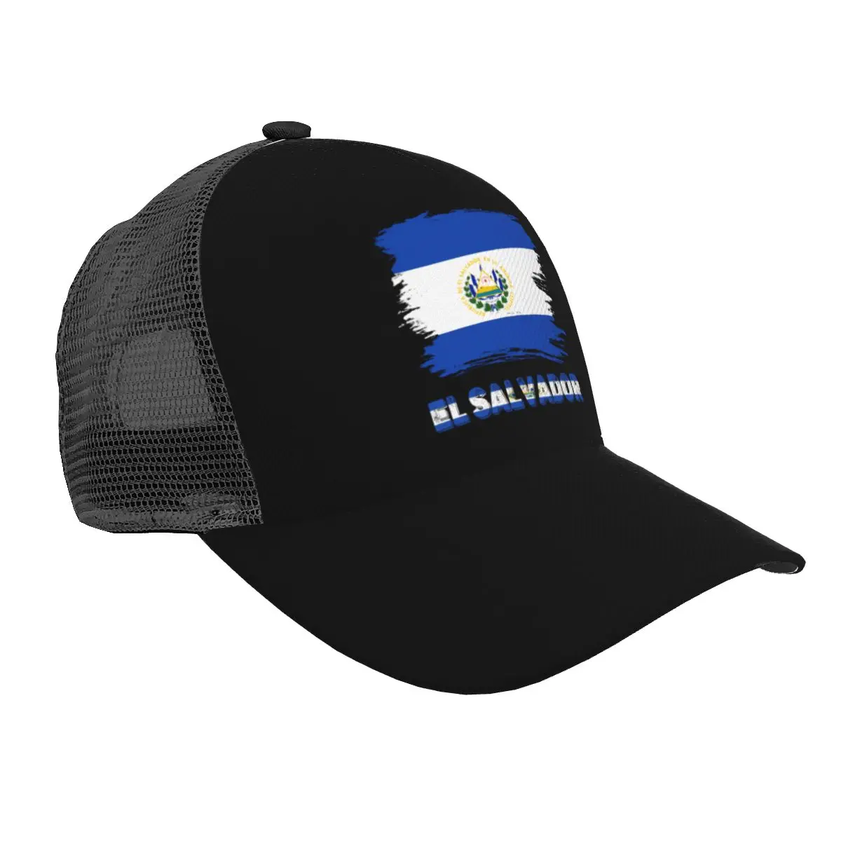 

Summer Unisex Baseball Cap Male Female Breathable Mesh Snapback Hat Vintage El Salvador Flag Casual Sport Hat