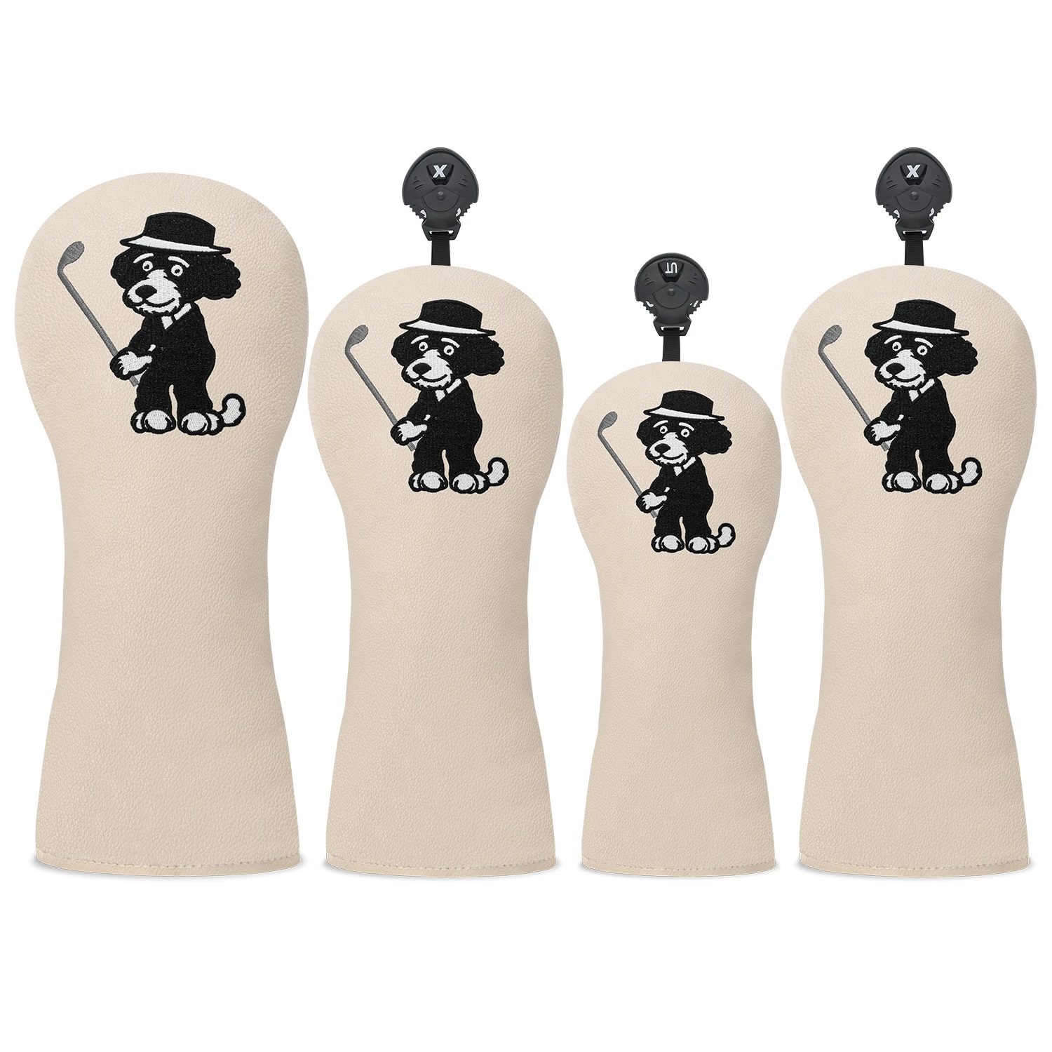 

Защитный чехол для гольфа, забавный дизайн с рисунком играющего в маленькую собаку, аксессуары для гольфа, пыленепроницаемые и прочные материалы.