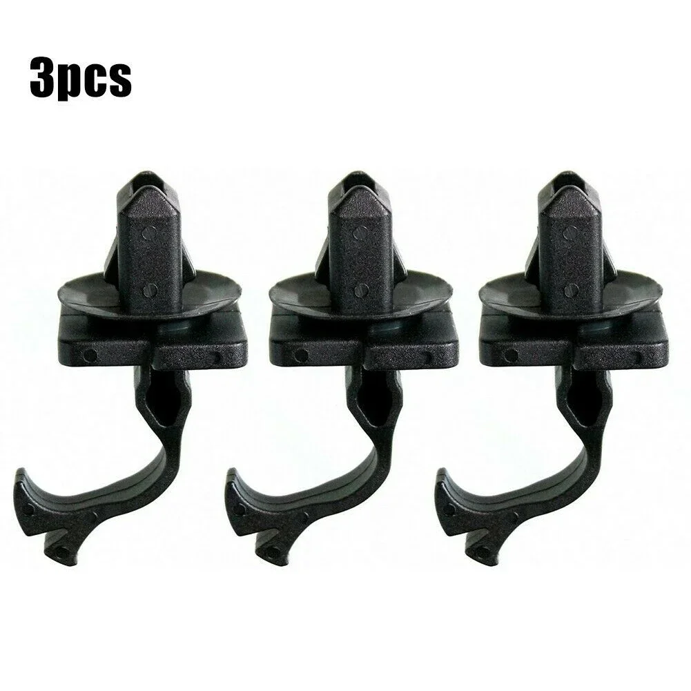 New Car Windshield Molded Clip Retaining Clips Windshield Moulding 3PCS A Pillar Trim Hardware Black Accessories