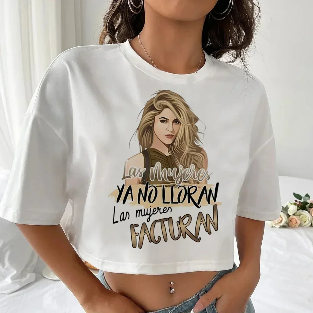 Shakira camisa menina kawaii 80s clássico punk respirável psicodélico t camisa y2k pastel harajuku punk vintage
