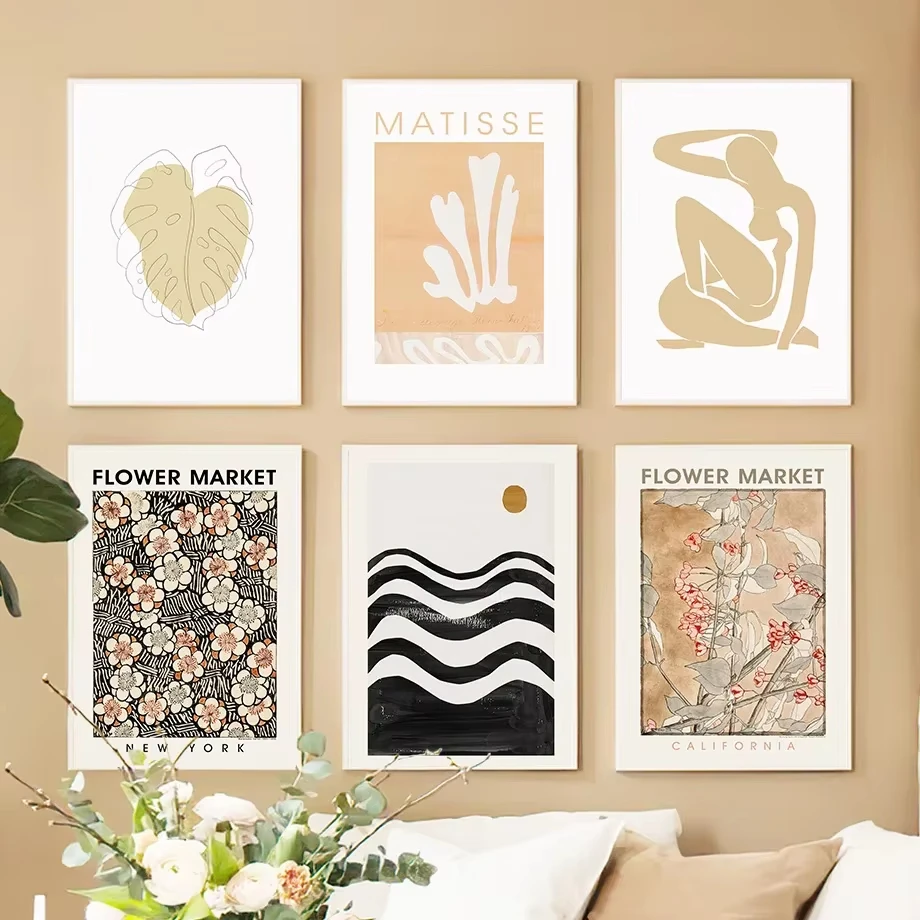 Matisse Flower Market Mountain Sun Abstract Gallery Posters And Prints Wall Art Canvas Painting Pictures For Living Room Decor