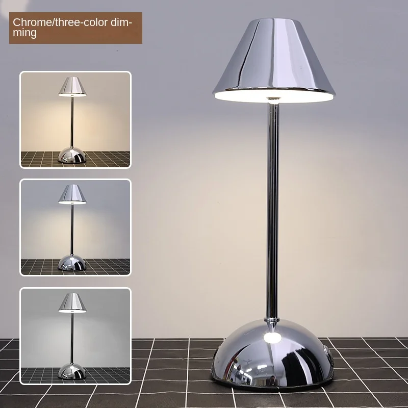 

Bar Table Lamp Led Creative Bedroom Desk Lamp Metal Atmosphere Decoration USB Charging Touch Small Night Lamp