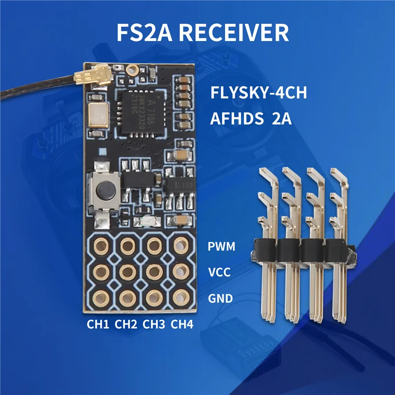 Reliablefs2a 4CH AFHDS 2A Mini Compatible Receiver PWM Output For Flysky I6 I6X I6S Transmitter