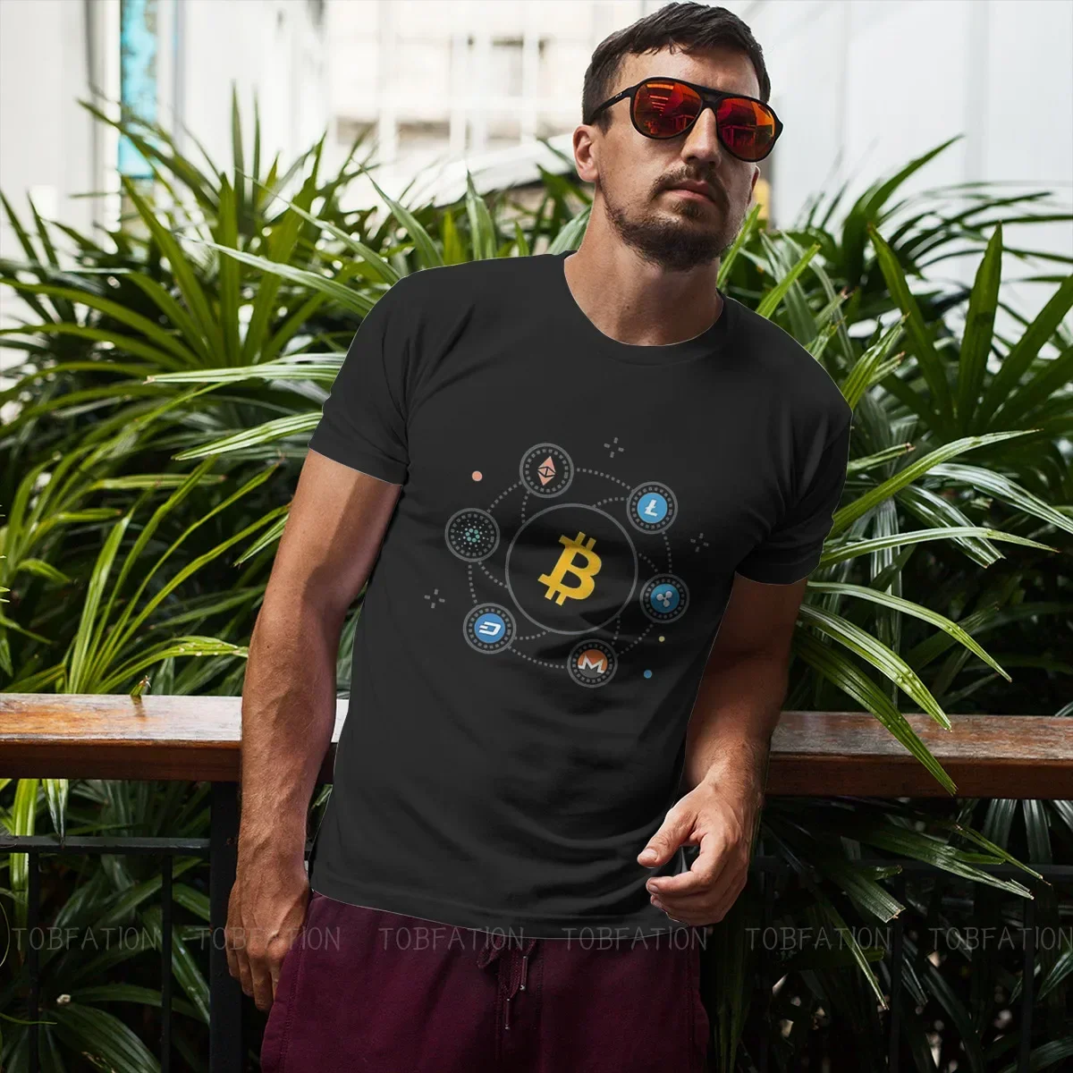 Cripto-moeda Crypto T-shirt para homens, Streetwear solto O-Neck, Crypto Love Support Gift, T-shirt clássica, alta qualidade