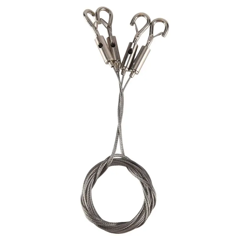 A67P-Adjustable Picture Hanging Wire Heavy Duty Supports - 2 Pack Hanging Hardware, 2M X1.5Mm Stainless Steel Wire Rope