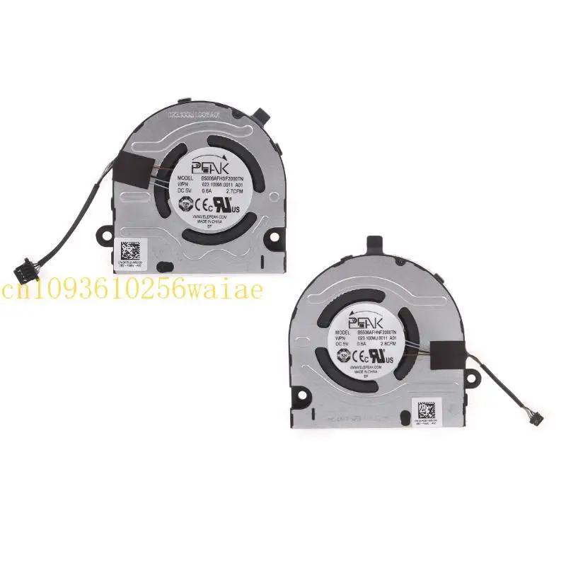 652F 5V 노트북 CPU GPU 냉각 팬 13 Vostro 5310 위도 3320 쿨러 팬