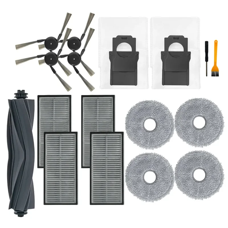 

AB15-For Dreame X40 X40 Ultra/X40 Pro Robot Vacuum Cleaner Replacement Main Side Brush Mop Pads Rags Hepa Filter Dust Bag