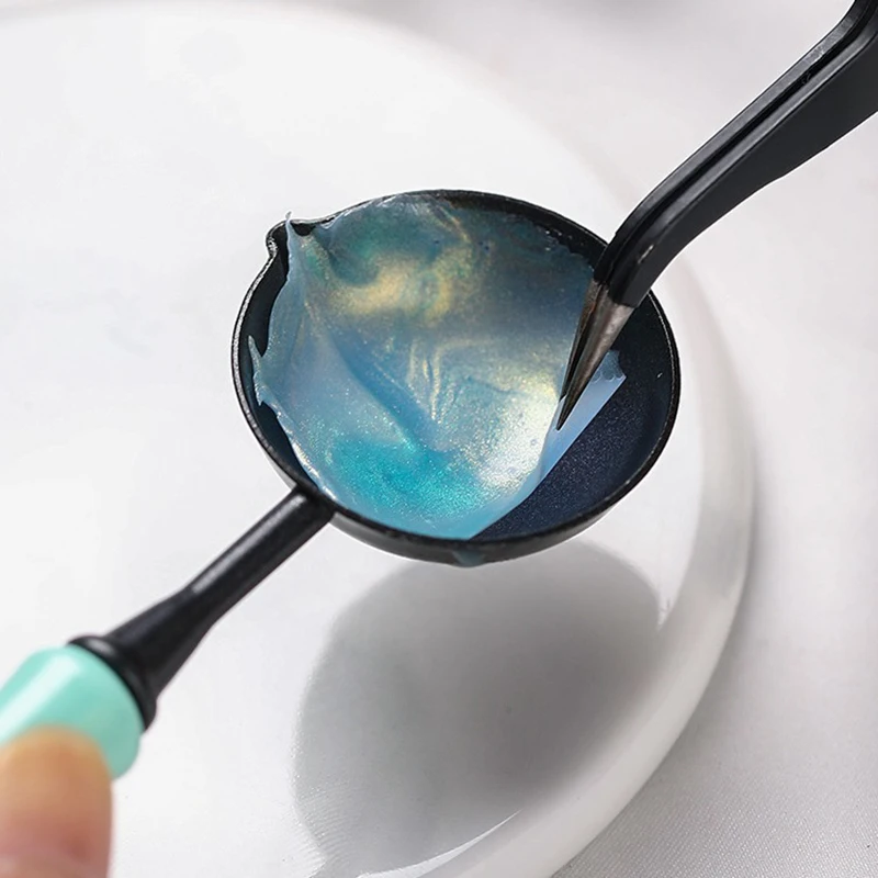 Melting Wax Anti Stick Spoon Firepaint Seal Heating Wax Particle Tool ABS/Wooden Handle Furnace Tool Accessories Stamp Tools
