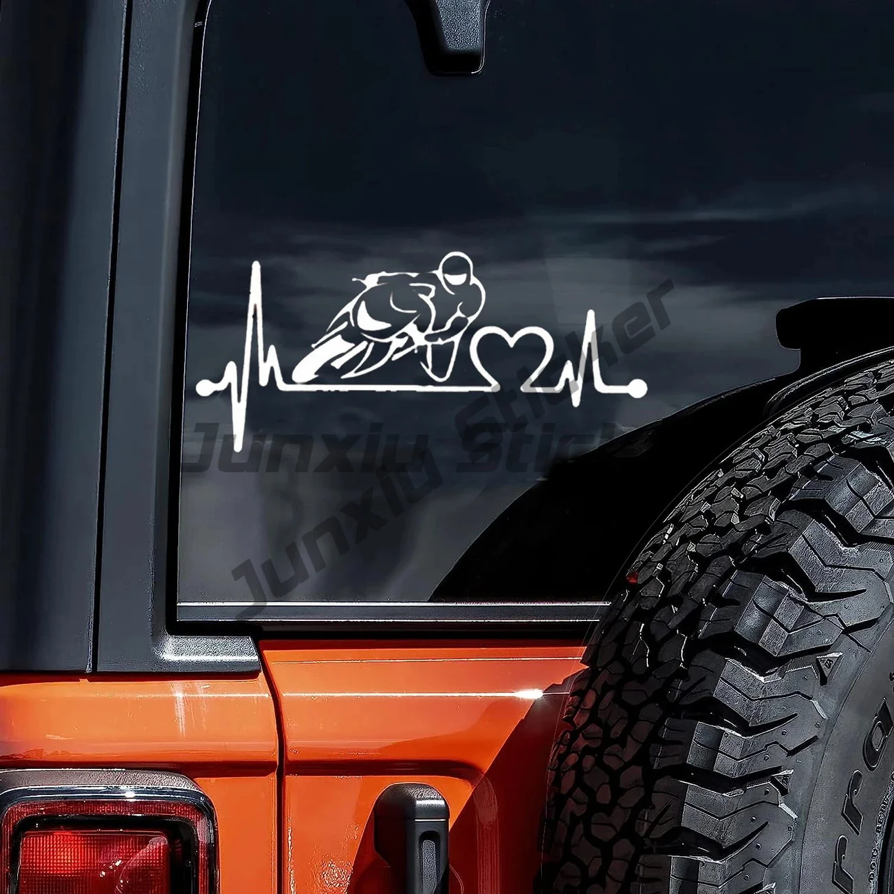 

Heartbeat Lifeline Car Stickers, Waterproof Vinyl Decals, for Windows, Bumper, Exterior Decorative Accessories