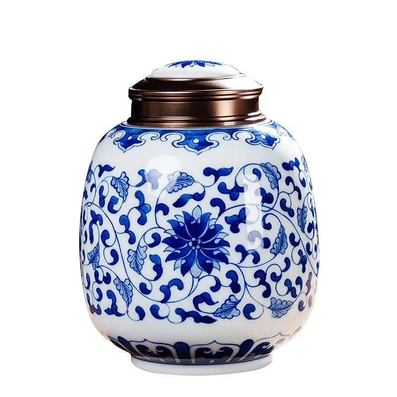 

Керамическая герметичная банка для чая, Цзиндэчжэнь, большая, одна кошачья, бытовая, маленькая, средняя, рассыпчатая, чайная банка, ручная роспись