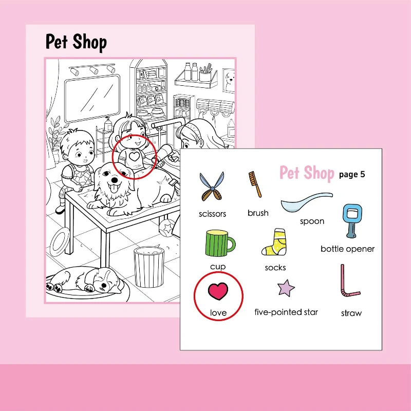 Livro silencioso para treinamento de pensamento infantil, olhar e encontrar quebra-cabeça divertido, brinquedos transfronteiriços, busca de livros para colorir