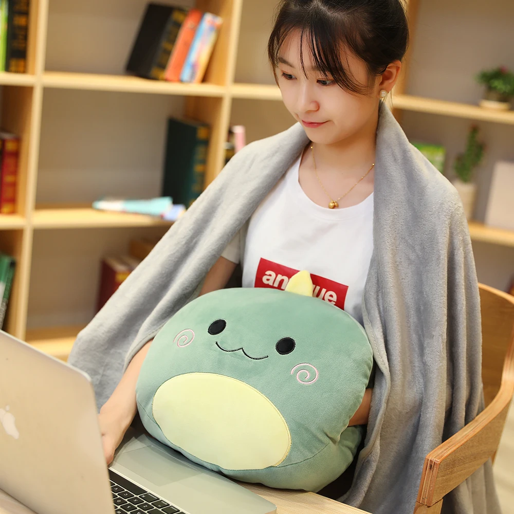 Pillow quilt dual-purpose office nap pillow car inner cushion folding air conditioning blanket pillow three-in-one blanket