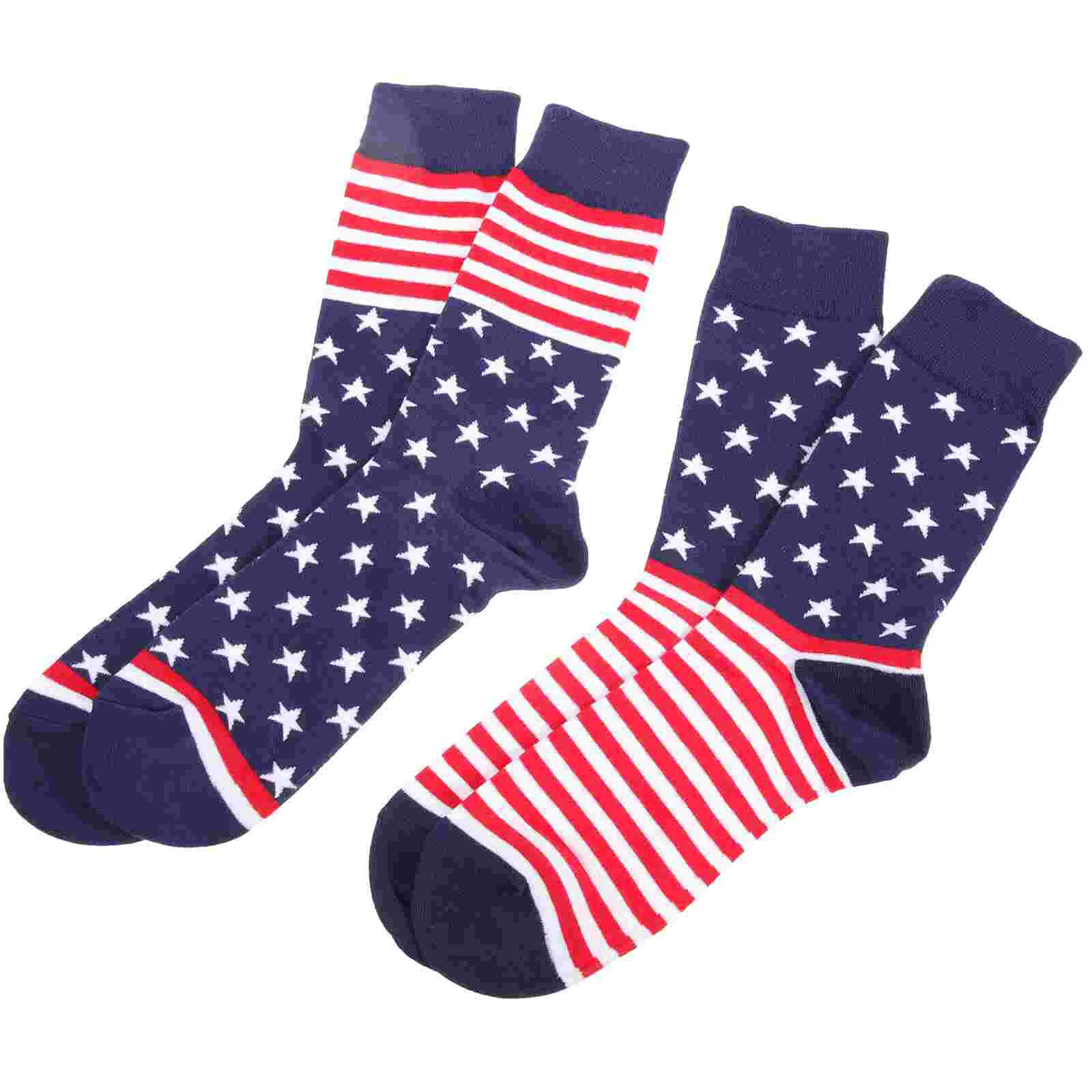 

2 Pairs Stockings Sock Child American Flag for Wall Socks Men Cotton Mens Fun Dress