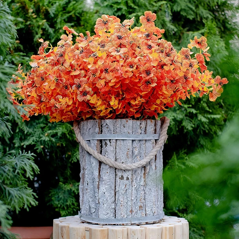 

Artificial Flowers Vase Home Room Decor Christmas Decorative Plants Wreath Outdoors Wedding Bouquet Party Halloween Scrapbooking