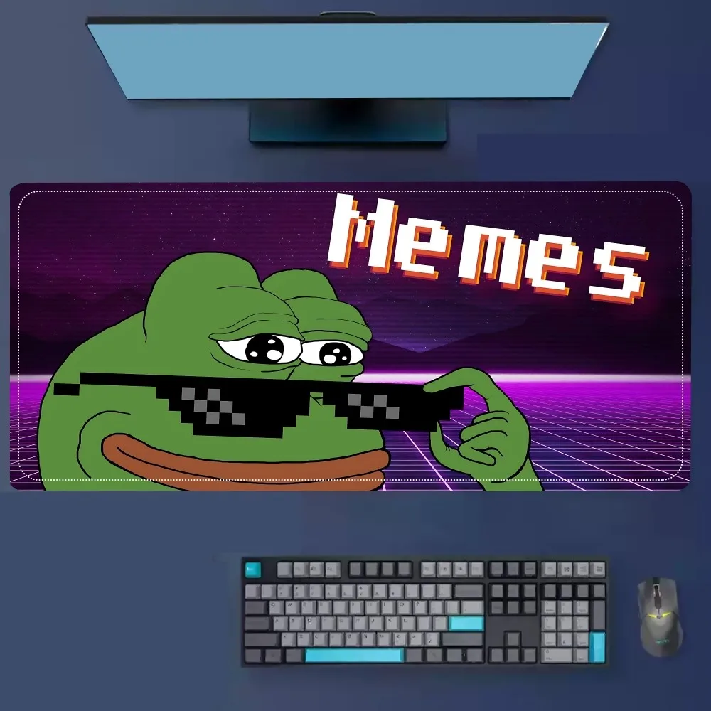 Cartoon P-Pepe Funny The F-Frog Sad Mousepad Mouse Pad Laptop Gaming Accessories Mousepad Large Desk Mat Computer Gamer Keyboard