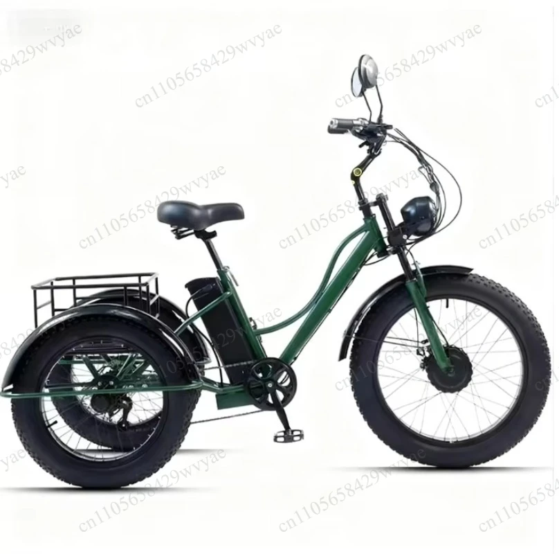 Best-selling 24-inch Wide Tire Pedal Assist Electric Tricycle, Lithium Battery Powered for Russian Snow Conditions