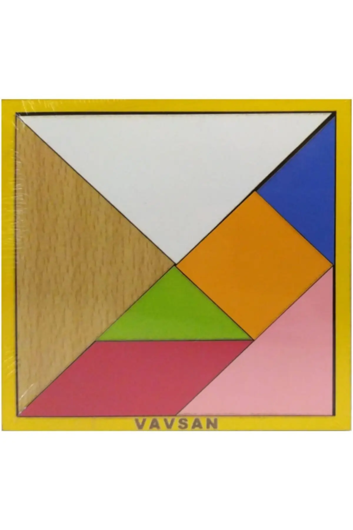 

Wooden Colorful Tangram Jigsaw Puzzle 12cm x 12cm for Kids Educational Tutorial Toy