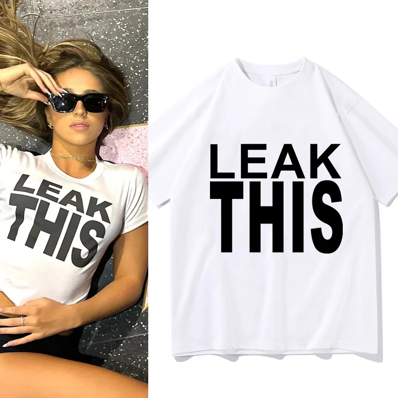 

Women Tate McRae I know love T-Shirts Unisex Pure Cotton Fashion Tees Short Sleeve Leak this Letter T Shirt Graphic O Neck Tops