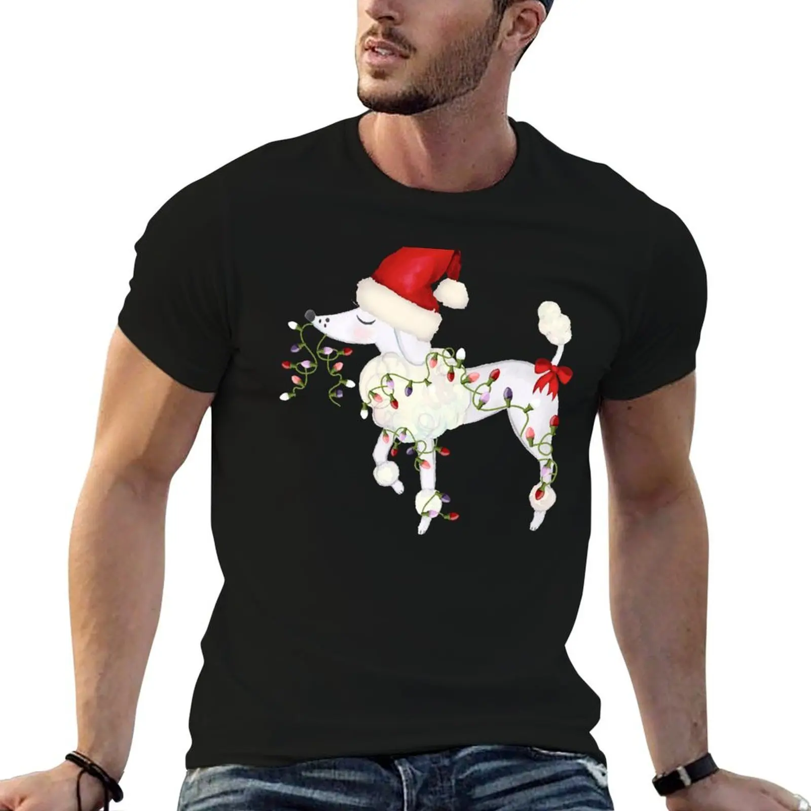 

Christmas Poodle T-Shirt t shirt man cotton men t shirt cotton 100% cotton tshirt 100% T-Shirt